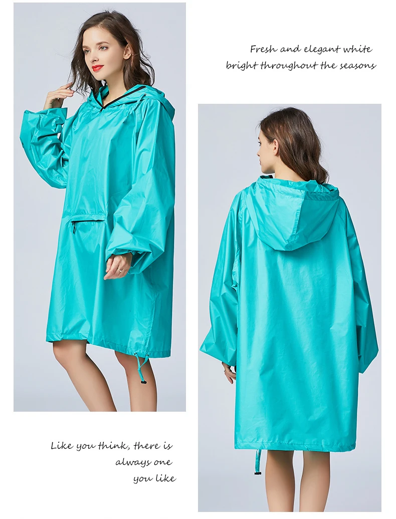 Fashion Women s Rain Cover Outdoor Waterproof Windproof Poncho Outwear Long Raincoat Women