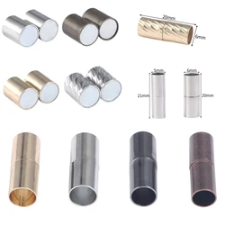 5/6/7mm Strong Magnetic Clasps End Cap Metal Connector End Cap For Jewelry Making Diy Bracelet Necklace Accessories  5/10set/lot