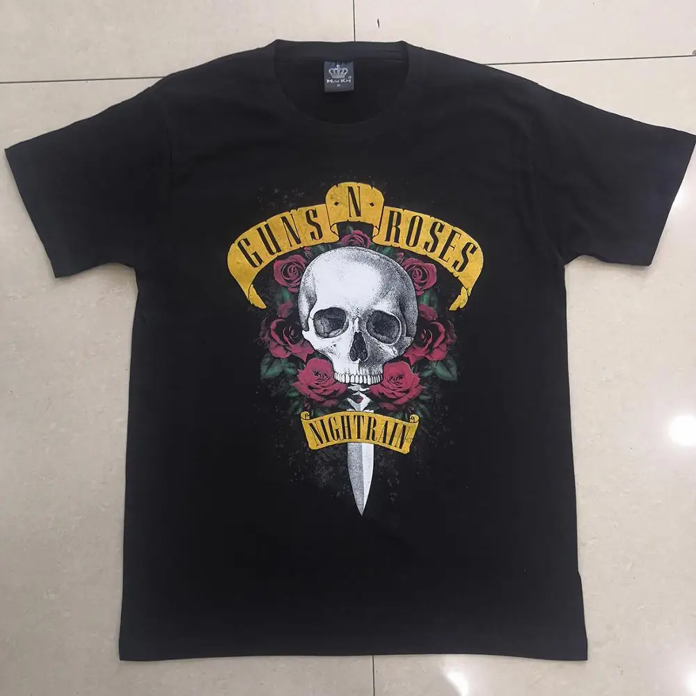 2021 New Fashion Rock Guns N Roses Band T-Shirt Men Clothes Black&White Heavy Metal Tops 3D Print Hip Hop Tees Large Size M-3XL