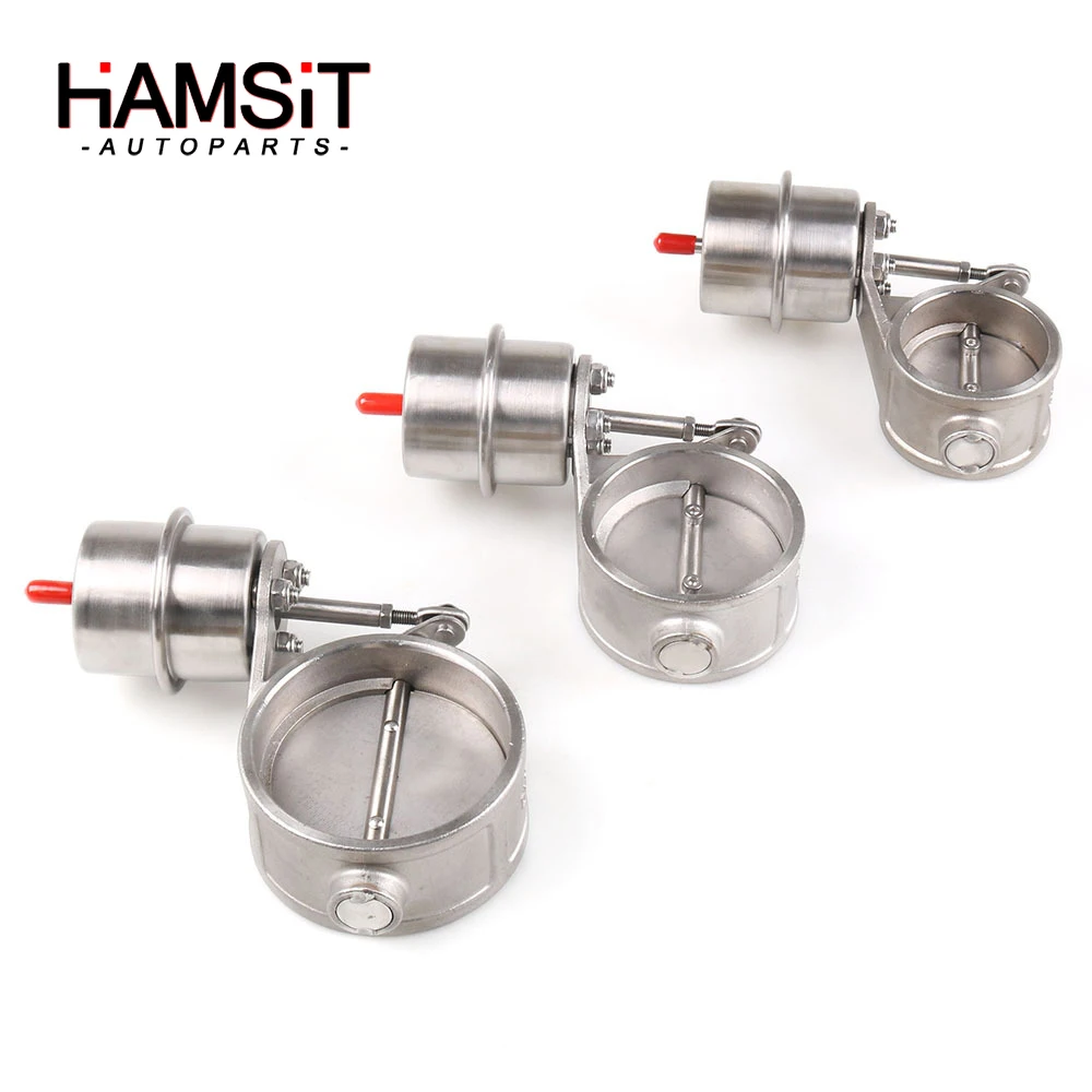 Hamsit Auto Stainless steel Exhaust Control Valve With Vacuum Actuator Cutout Pipe Closed With ROD Vacuum exhaust valve body