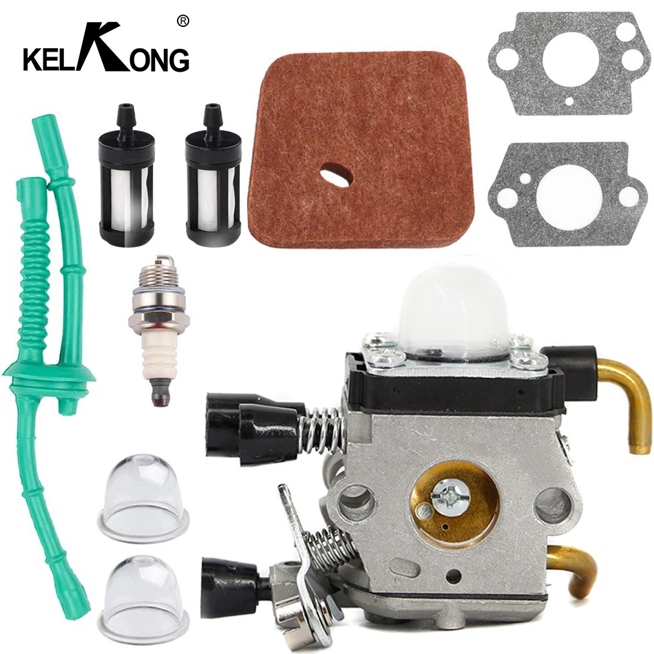 

Kelkong Carburetor Set for ZAMA C1Q-S97 STIHL FS38 FS45 FS46 FS55 KM55 HL45 FS45L FS45C FS55C with Air Filter Fuel Line Kit