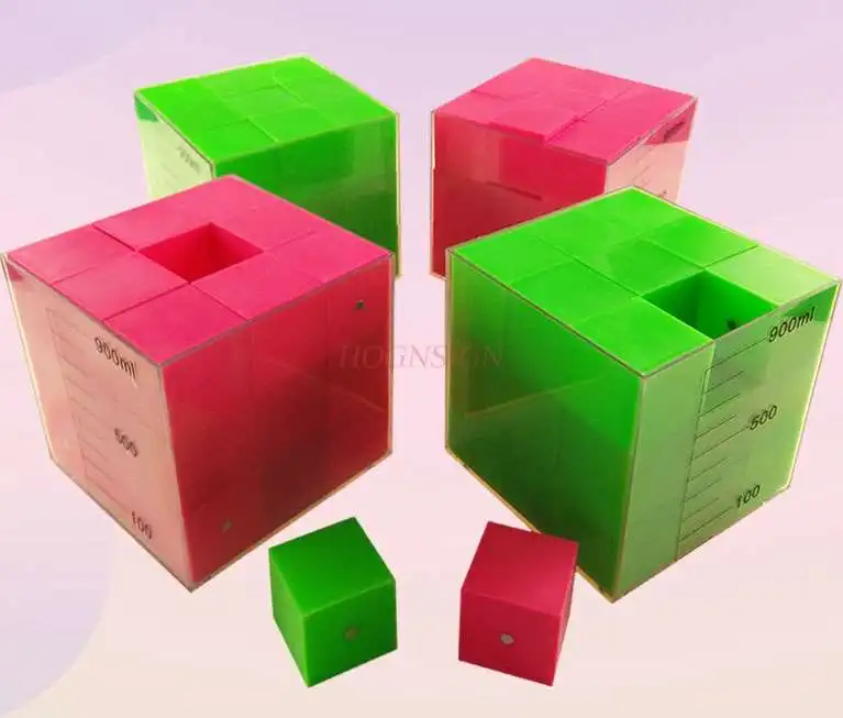 3.3cm Magnetic Small Cube Teaching Capacity Demonstrator 1L Teaching Instrument