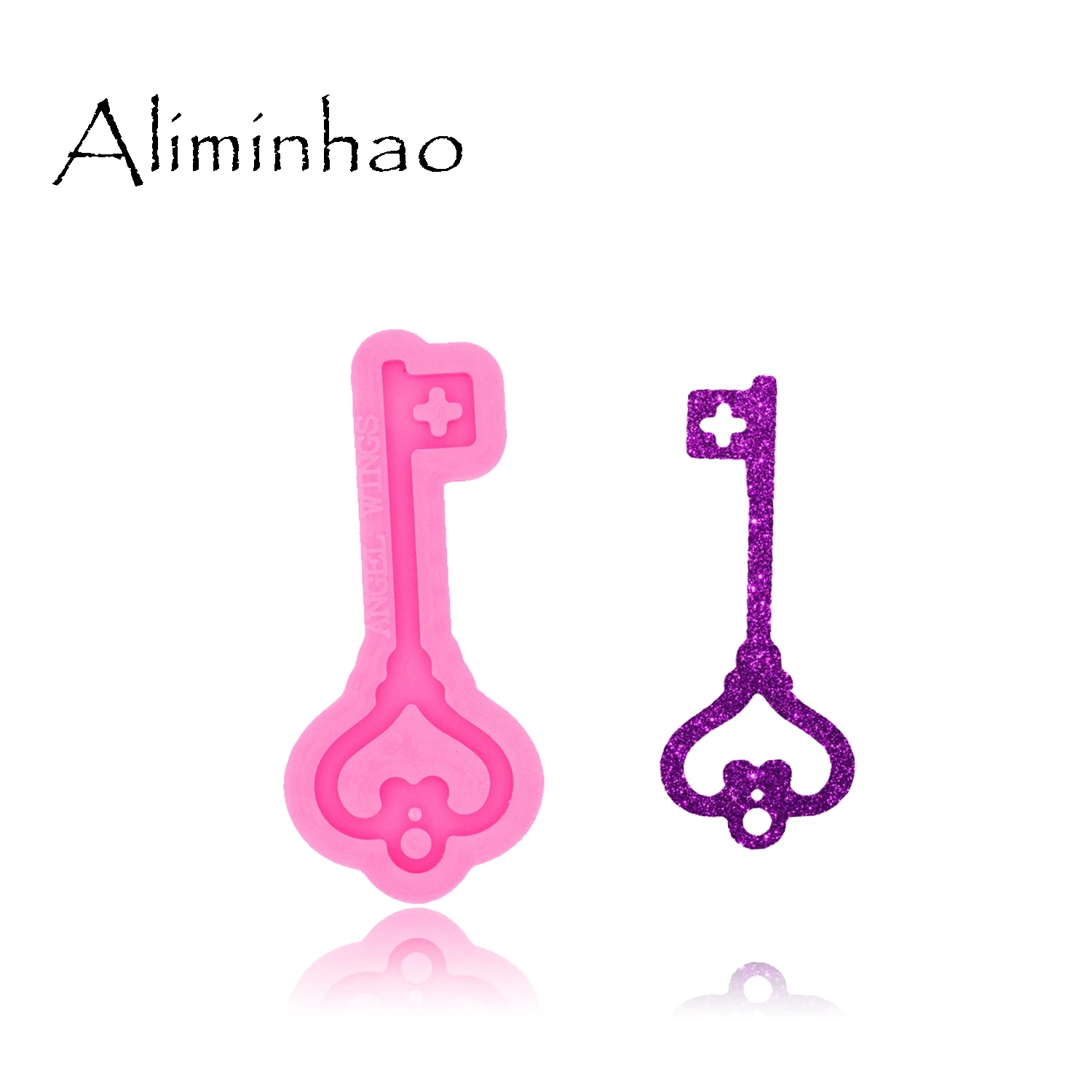 DY0394 Love Key Keychains Mould Resin Silicone Epoxy Molds For Jewelry Shiny Glossy Aliminhao