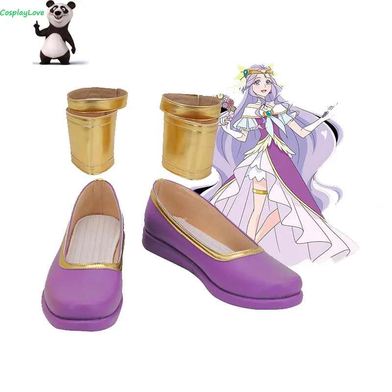 

CosplayLove Healin'Good Pretty Cure Fuurin Asumi Purple Cosplay Shoes Long Boots PU Leather Custom Made