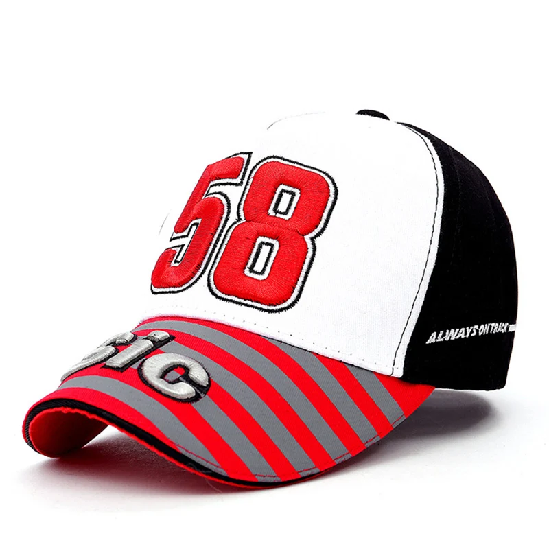 Nowa moda mężczyzna damskie do koszykówki czapka GP motocyklowy wyścigowy Snapback 58 Marco Simoncelli Moto Racer Hip Hop czapki czapka z daszkiem EP0039