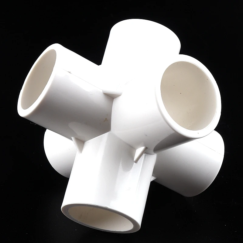 25mm PVC Pipe Equal 6 way Connector PVC 90 degrees Cross Joint Agriculture Irrigation Tube Adapter Cross Wardrobe Tent Fittings