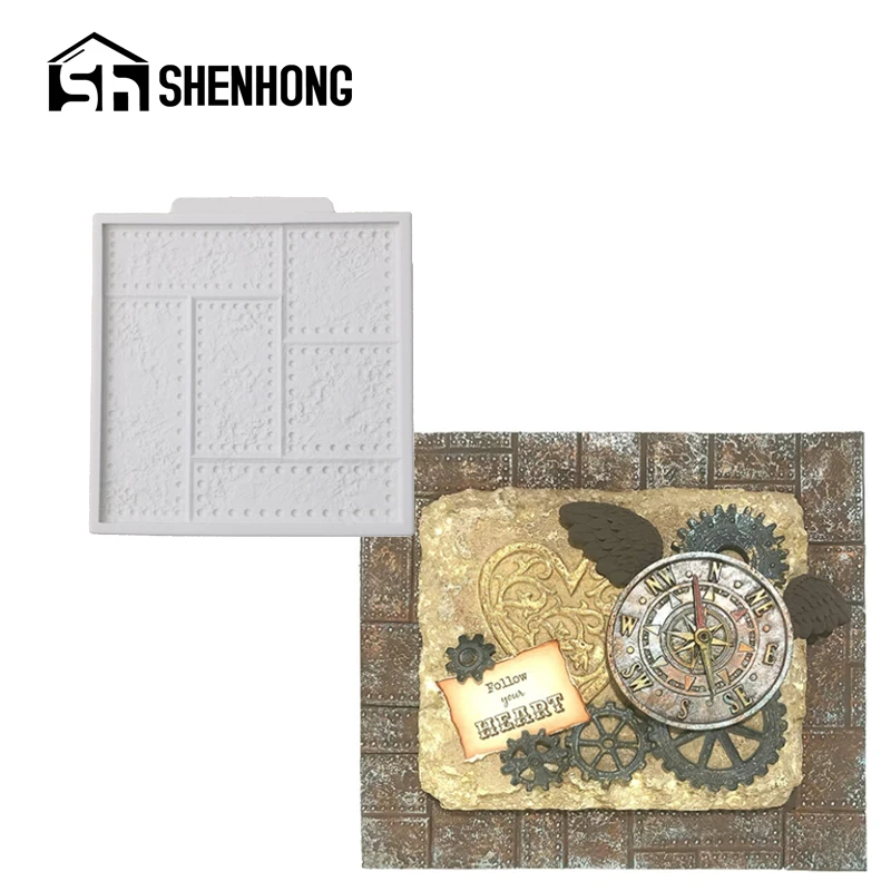 SHENHONG Riveted Metal Sheet Gumpaste Baking Mould Fondant Dessert Border Decorating Tools Silicone Cake Molds Pastry Tray