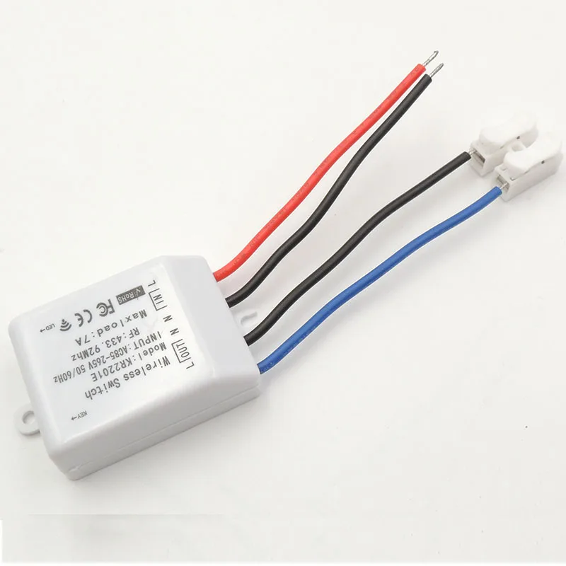 433Mhz Universal Wireless remote control Light Switch AC 110V 220V 7A 1CH RF Relay receiver and Transmitter for Lighting Bulb