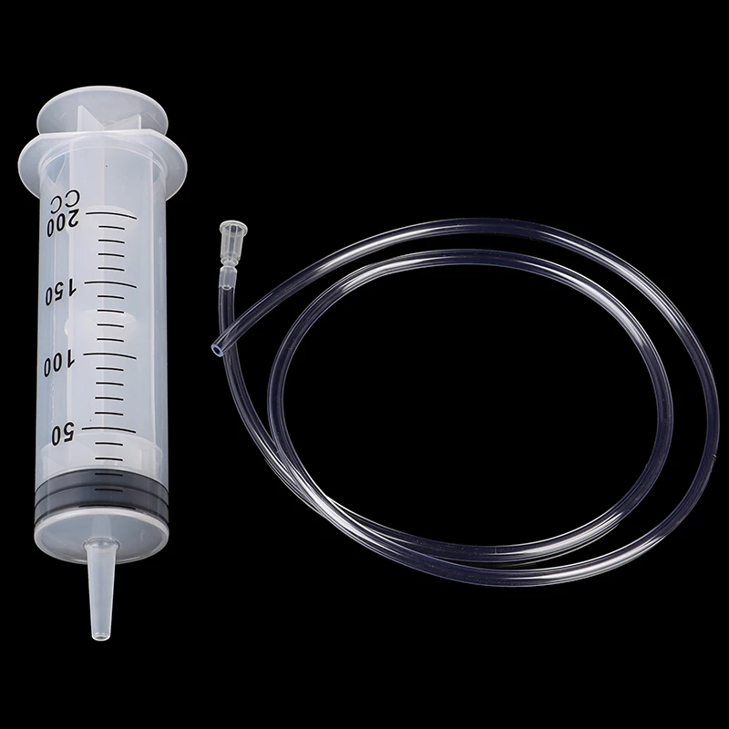 Imagem -03 - Plástico Grande Capacidade Seringa Reusável Bomba de Medição de Óleo com Tubo de Silicone para Laboratório Ferramenta Médica 60 100 200ml