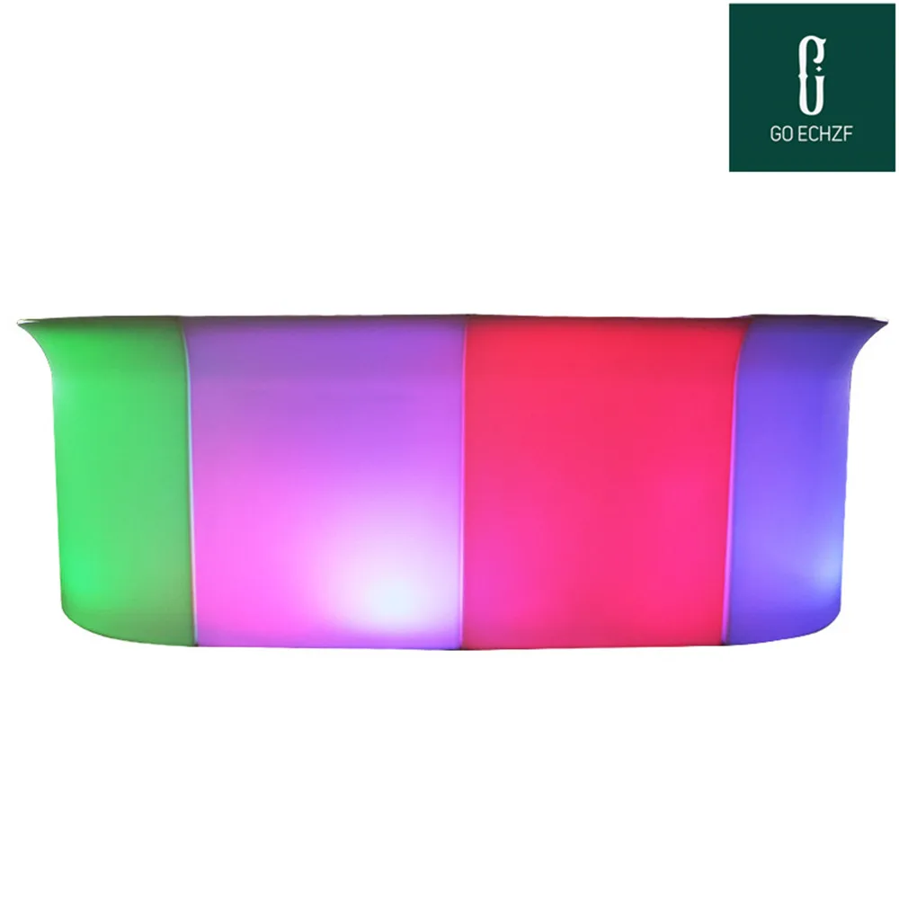 16 Color Changing LED Illuminated Bar Counter Waterproof Rechargeable Rundbar Bar Disco KtV Club Waiter Cocktail Bar Tables