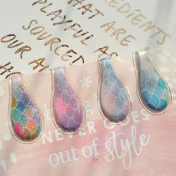 Gradual Change Rainbow Fish Scale Magnet Bookmark Journal Notebook Marks Book Decoration Cute Paper Clips Planner Accessories