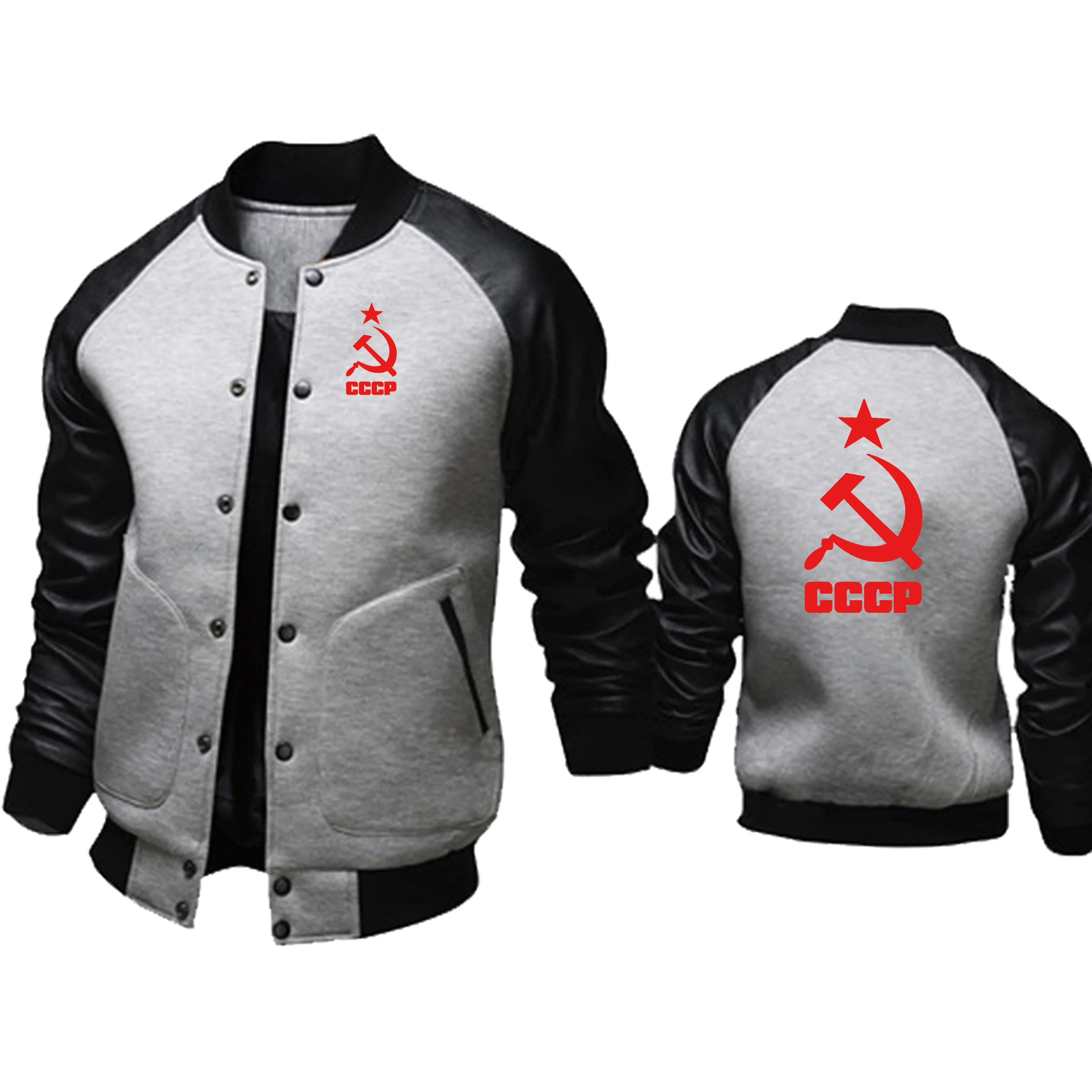 new Men Hoodies Unique CCCP Russian USSR Soviet Union Print Hooded Mens Jacket Brand Casual Sweatshirt