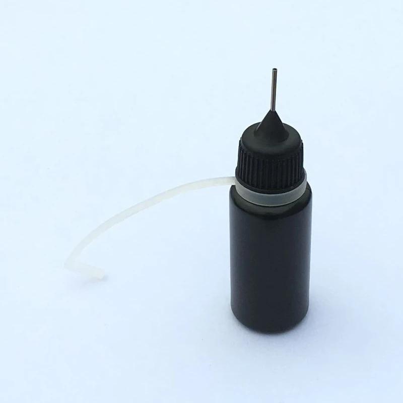 

500pcs 10ML Empty Liquid PE Needle Bottles Black Plastic Dropper Bottles With Metal Needle Cap