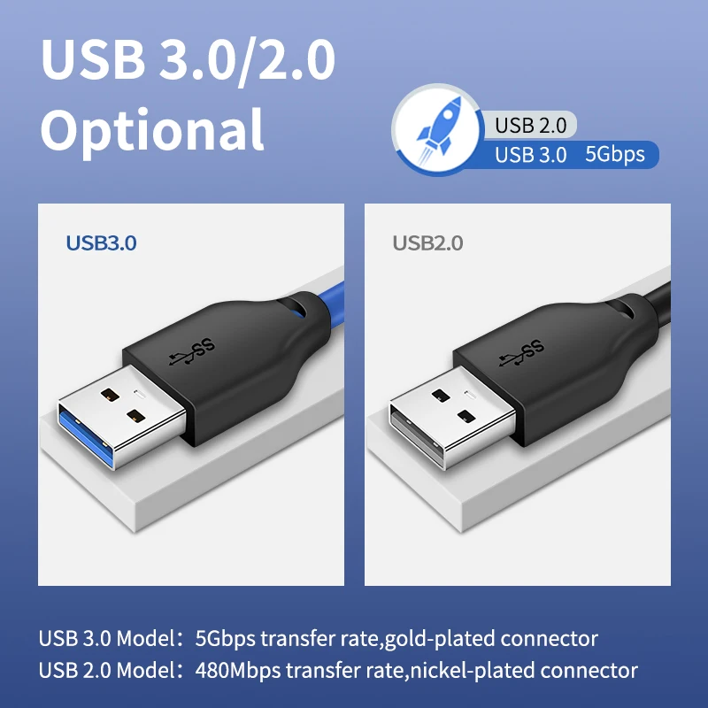 Kabel USB do drukarki CABLETIME kabel USB3.0 AM do BM superszybka synchronizacja danych drukarka przedłużająca do komputera Canon Lenovo drukarka