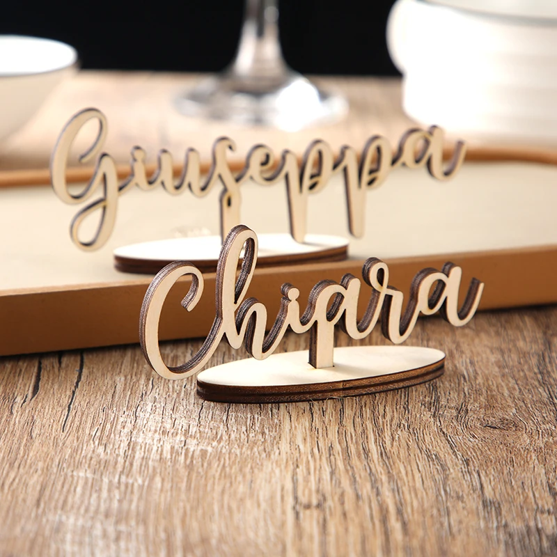 Standing Laser Cut Name signs for wedding Place Settings Dinner Place Card Wedding Escort Card Decoration Calligraphy tags gift