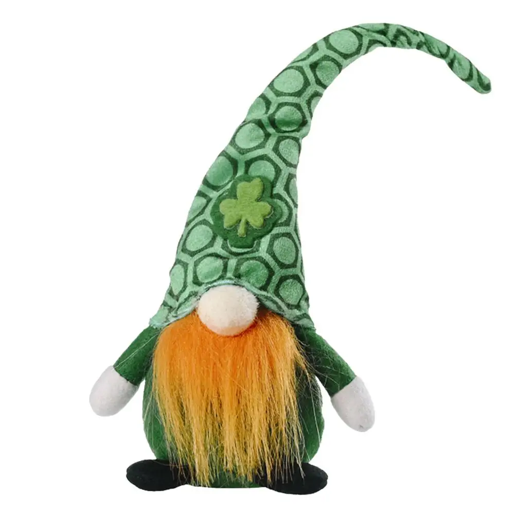 St. Patrick’s Day Gnome - Stuffed Gnomes Plush Toy Holiday Decoration For Home  Lucky Clove Faceless Doll Irish Elf Festival O