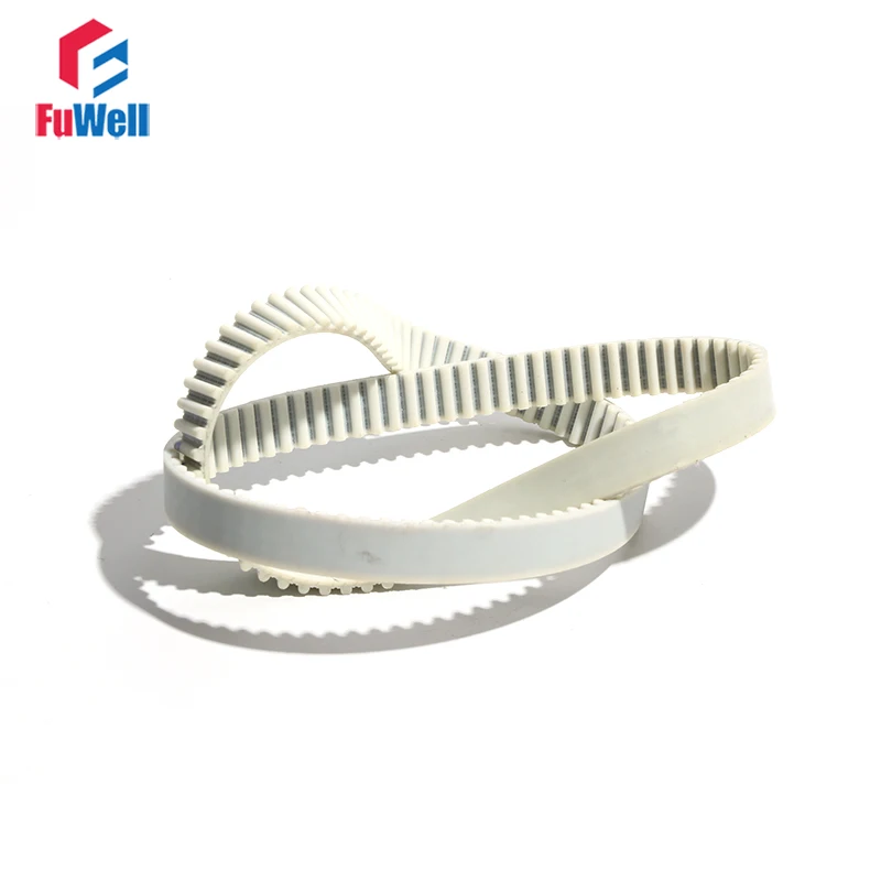 

HTD5M 3340/3360/3370/3390mm Timing Belt PU Transmission Pulley Belt Closed Loop White Polyurethane 15/20/25/30mm Width Gear Belt