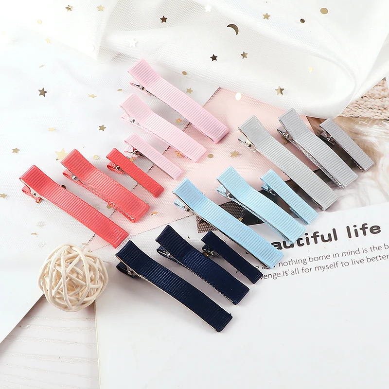 24Pcs 3/5/6 cm Colorful Hair Clips Basic DIY Hairpins Candy Color Cute Headwear for Girls Kid Simple Hair Accessories Barrette