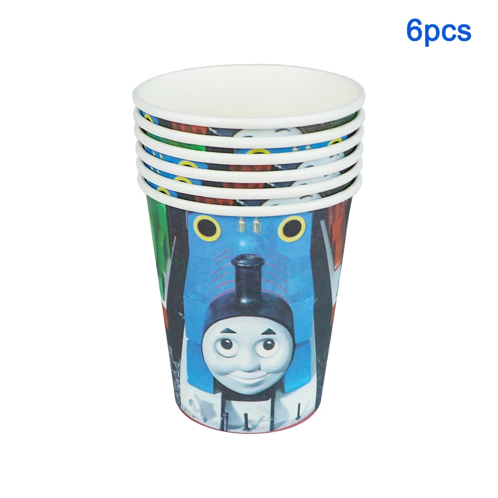 57Pcs Disposable Tableware Thomas Friends Theme Kids Birthday Party Paper Plate+Cup+Napkin+Candy GiftBag+Tablecloth Supplies