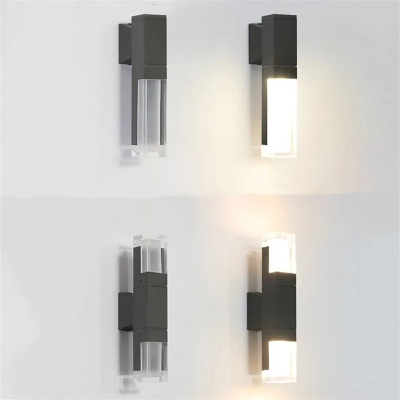 Modern 7W /10W /12W /20W Outdoor Wall Lamp Waterproof Acrylic Garden Porch WallLight Villa Hotel Aisle Corridor Sconces