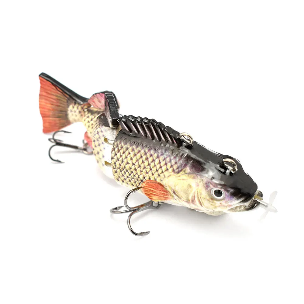 small 10cm Robotic Swimming Lures Fishing Auto Electric Lure Bait Wobblers For Swimbait USB Rechargeable Flashing LED light