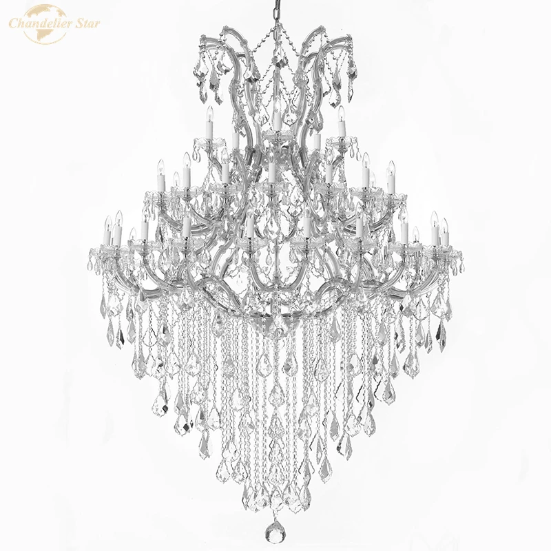 Classic LED Chandeliers Lighting Luxury Crystal Lights Vintage Lustre Indoor Lamp for Living Room Bedroom Dining Room Villa