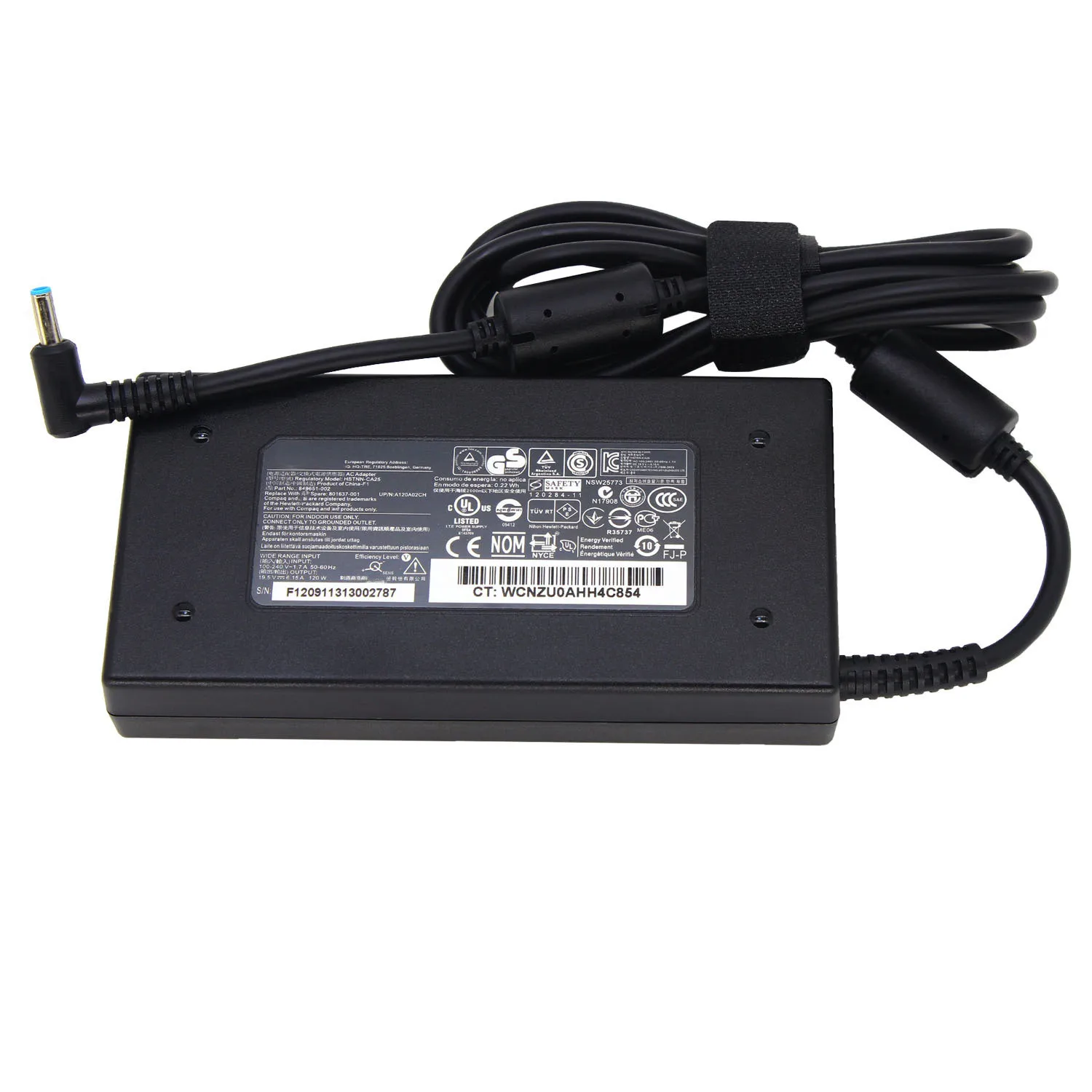 19.5V 6.15A 120W 4.5*3.0มม.อะแดปเตอร์ชาร์จไฟสำหรับแล็ปท็อปสำหรับ HP ENVY 15 17 TPN-Q173 710415-001 15-5102na 15-AX033 HSTNN-CA25