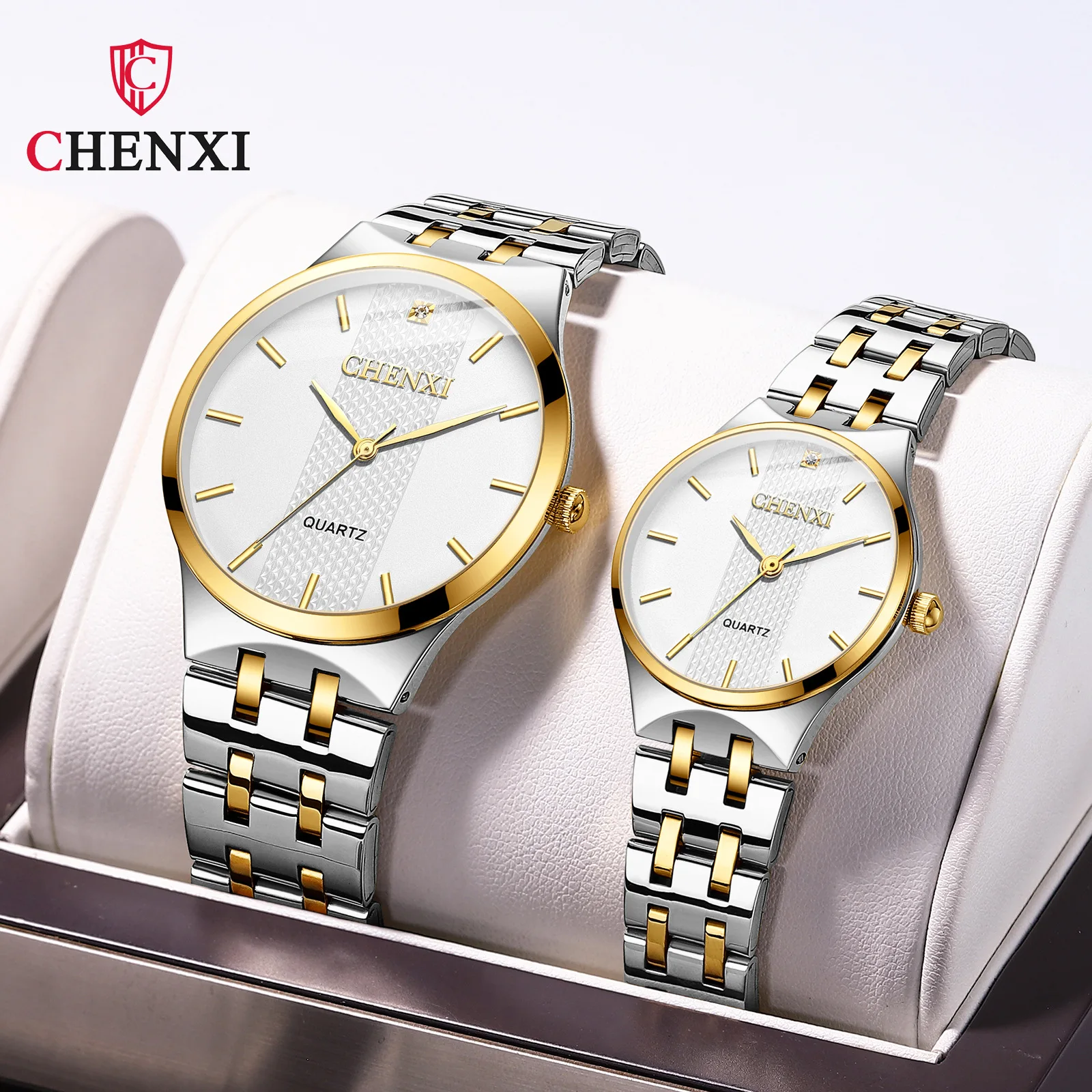 CHENXI – montre de Couple pour hommes et femmes, étanche, Simple, décontractée, Quartz Ultra-mince, cadeau pour dames