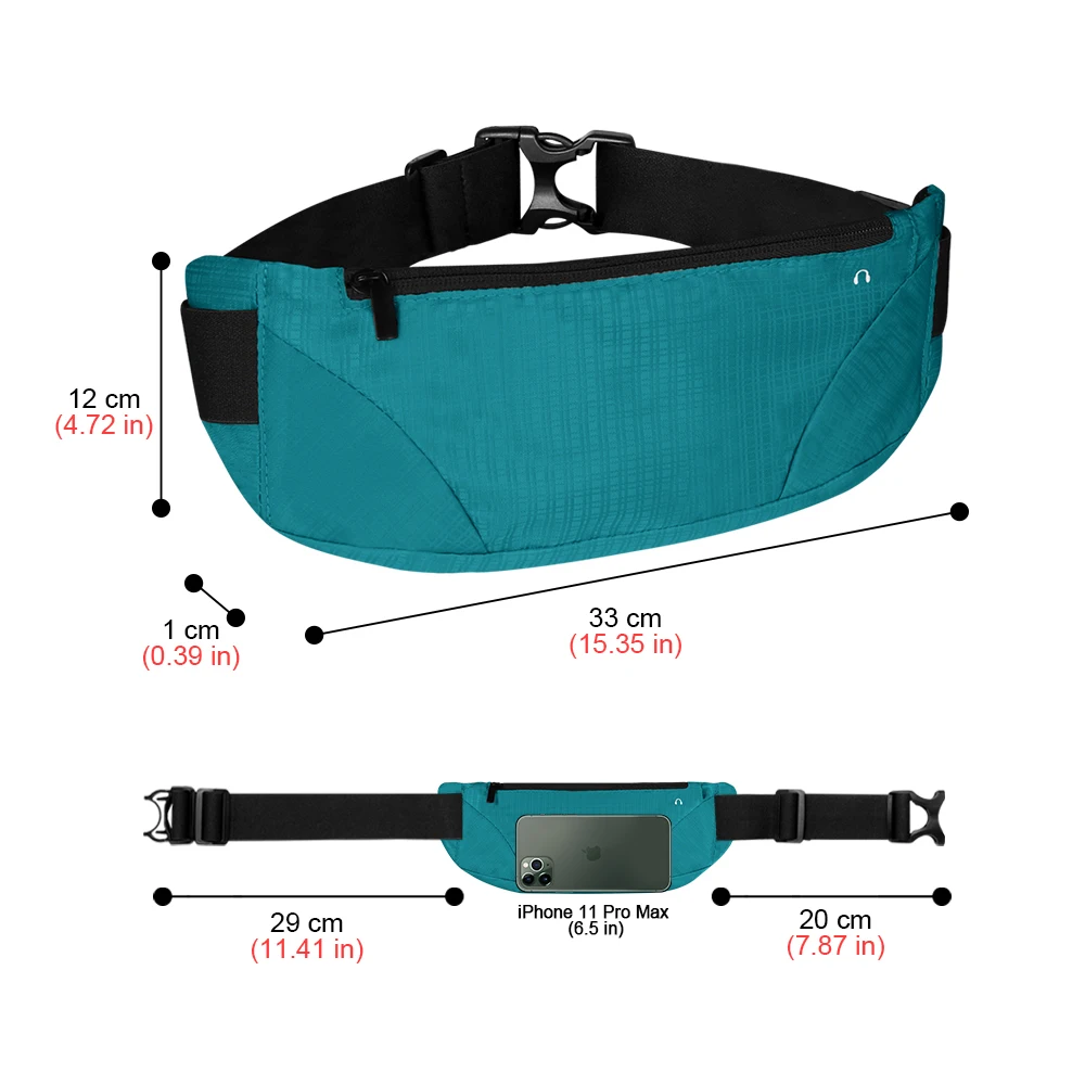 Buylor Fanny Packs Women Men Running Bag Waist Pack Hip Bum Belt Sports Lightweight Waterproof Breathable Phone Pouch Jogging