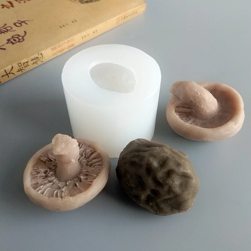 3D Mushroom Silicone Food Grade Mold, Chocolate Baking Cake Decoration, Mousse Resin Fondant, Candy Candle, Dessert Making Mould