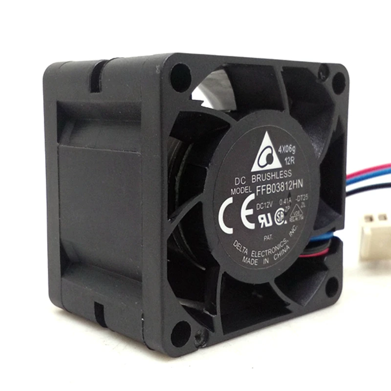 

For DELTA FFB03812HN 38mm fan 3.8cm 38x38x28mm 12V 0.41A dual ball bearing high volume booster power cooling fan