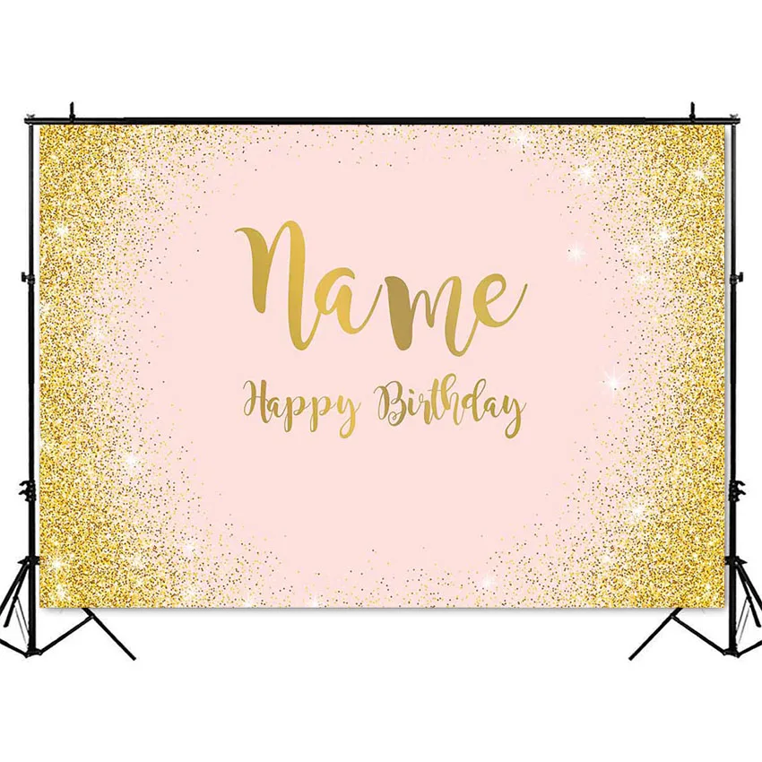 Fondo rosa dorado brillante para cumpleaños, telón de fondo para fiesta de cumpleaños de niñas y mujeres, estudio, sesión fotográfica, boda, boda y ducha nupcial