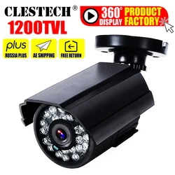 미니 HD CCTV 카메라, CVBS 인/아웃도어 방수 IR 나이트 비전, 아날로그 컬러, 홈 모니터링 보안 브래킷, 실제 1200tvl