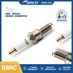 1PCS Nut Type Spark Plugs Torch B8RC Replace for 1275/CR8E 7471/C8E 7784/CR8EB Denso U24ESR-N U24ESN U24ES-N YAMAHA 94703-00330