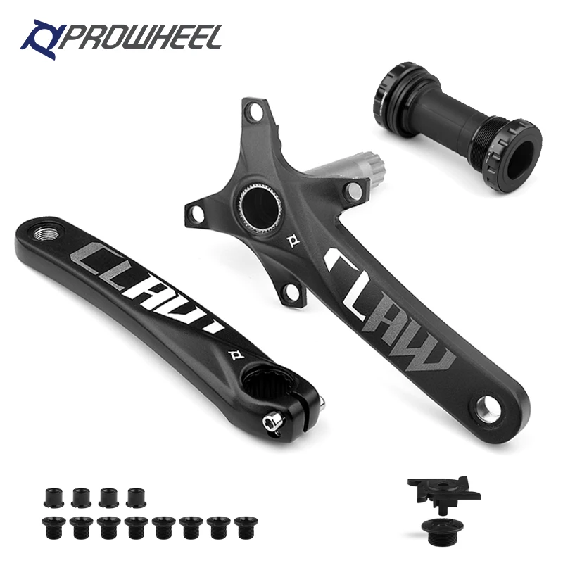 Prowheel 104 BCD mtb Bicycle Crankset 170/175mm 30/32/34/36/38/40/42/46/48/50/52T Round Narrow Sprocket Mountain bike Crank set