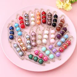 3pcs/Lot Colourful Pearl Brooch Buttons Snap Fastener Skirt Pin Adjustable Diamond-encrusted Pin Waist Decorative Button