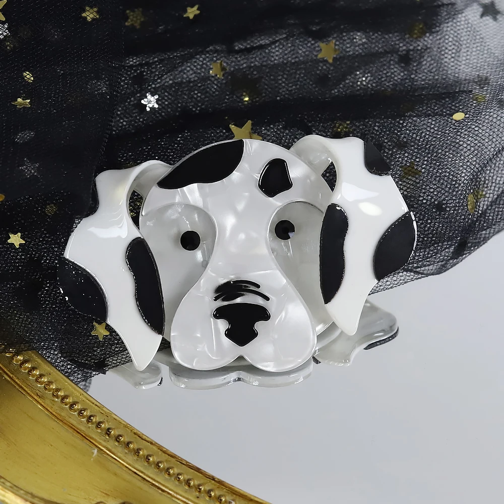 Spille acriliche per cani dalmata di moda per donne spilla animale in resina per cartoni animati spilla per gioielli per sciarpa decorazione di