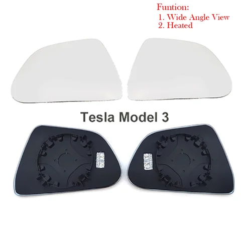 TVYVIKJ 1 пара боковых зеркал заднего вида синие стеклянные линзы для Tesla Model 3 2018 2019 2020 2021 широкоугольный обзор Антибликовая модель 3