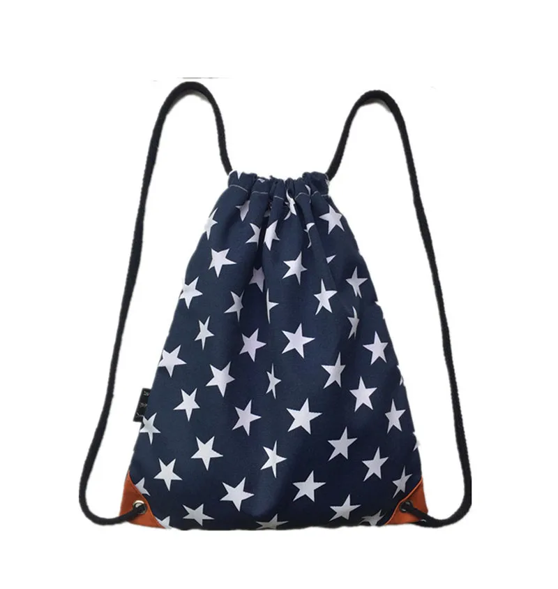 

Drawstring Backpacks Men Women Stars Printing Trave Bag Fashion Shoulder for Teenager Boys Girls