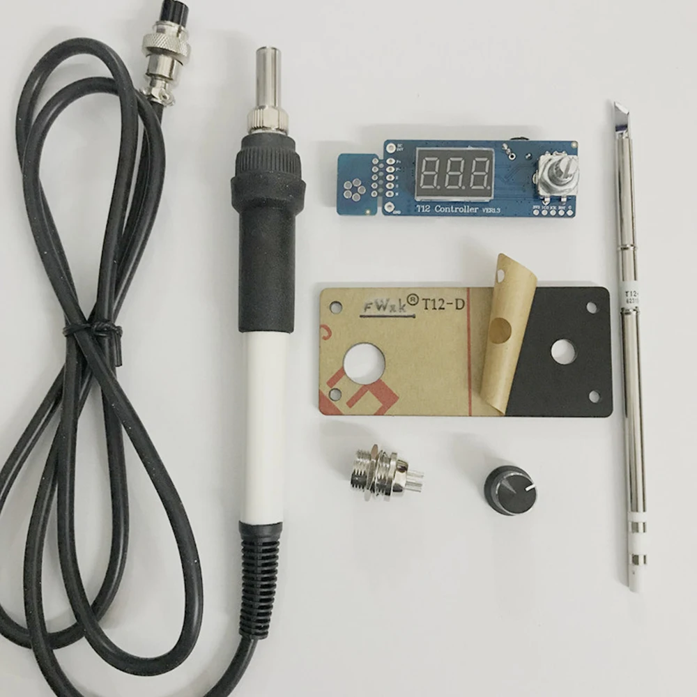 T12 Oled Soldering Station Digital Display Tube Kit Aluminum Alloy Shell Diy Accessories Electric Soldering Irons