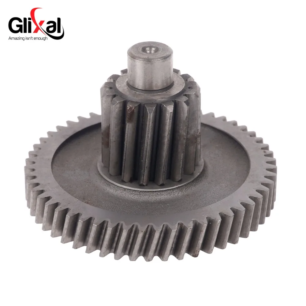 Glixal GY6 49cc 50cc Counter Shaft Reduction Gear for 139QMB 139QMA 4-Stroke Chinese Scooter Moped ATV Go-Kart