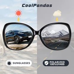 Fashion Oversized Sunglasses Photochromic Polarized Glasses Woman Luxury Frame Chameleon Sun Glasses Female gafas de sol mujer