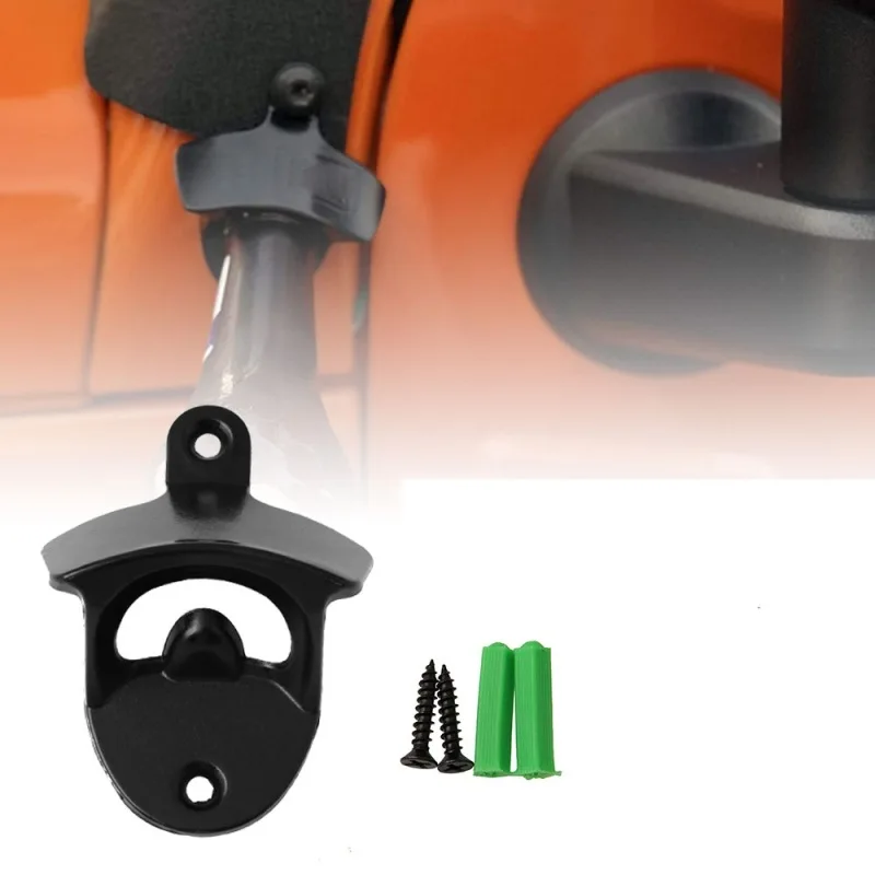 

Car Body Mounted Bottle Opener for Jeep Wrangler JK JKU Unlimited 2007-2018, Exterior Accessories, Black