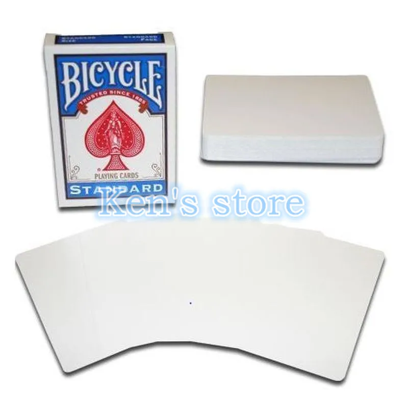 1 Deck Bicycle Double Blank Playing Cards Gaff Magic Cards Poker Special Props Close Up Stage Magic Trick for Magician Free Ship