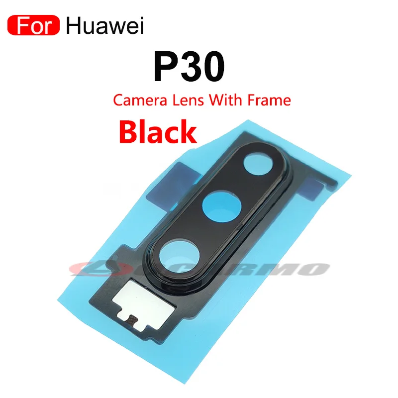 Rear Camera Glass Lens With Back Cover Frame Holder and Sticker Adhesive For Huawei P30 Pro P30 Lite Replacement Part