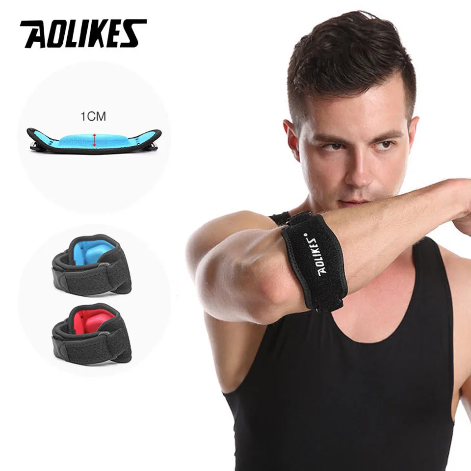 AOLIKES 1PCS Adjustable Basketball Tennis Golf Elbow Support Golfer\'s Strap Elbow Pads Lateral Pain Syndrome Epicondylitis Brace