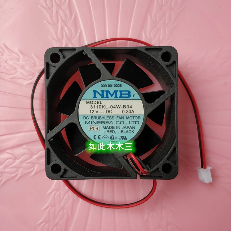 

NMB-MAT 3110KL-04W-B04 P09 DC 12V 0.30A 60x60x25mm 2-Wire Server Cooling Fan