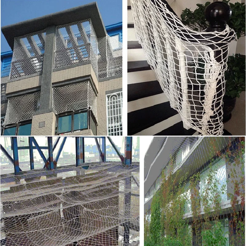 Grid 3/5/10cm Nylon Safety Net Balcony Railing Fence Children Stairs Anti Falling Safety Netting DIY Plant Flowers Protection 1m