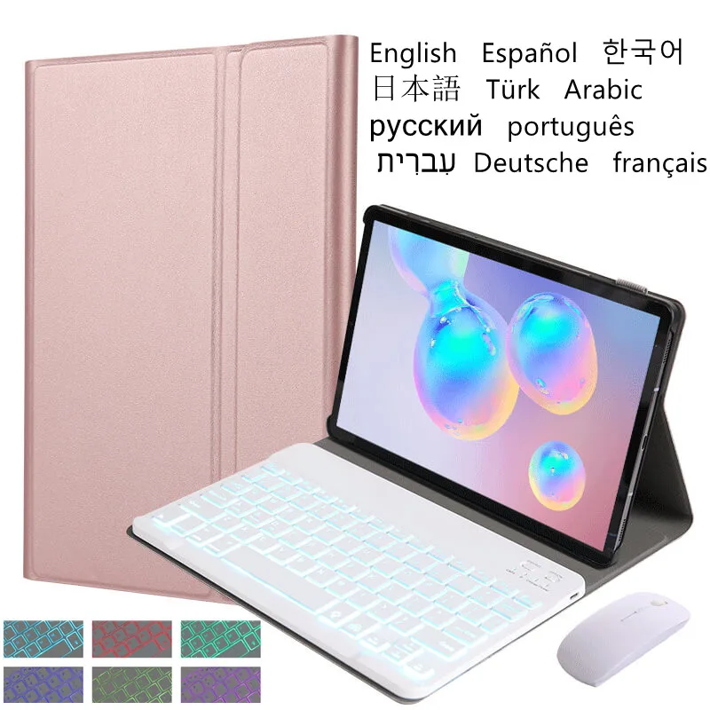 Backlit Spanish Russian Keyboard Case for Samsung Galaxy Tab A7 Lite Tablet Cover Keyboard Funda for Galaxy Tab A7 Lite 8.7 Case