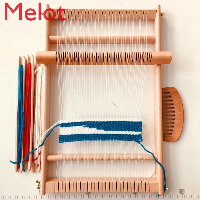 

Hand-Made Looms DIY Lifting Tapestry Loom Large Frame Knitting Machine With Smooth Surface Beech Wooden 89*87cm